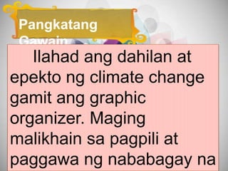 COT AP 6 Q4 Isyung Panlipunan: Climate change | PPT