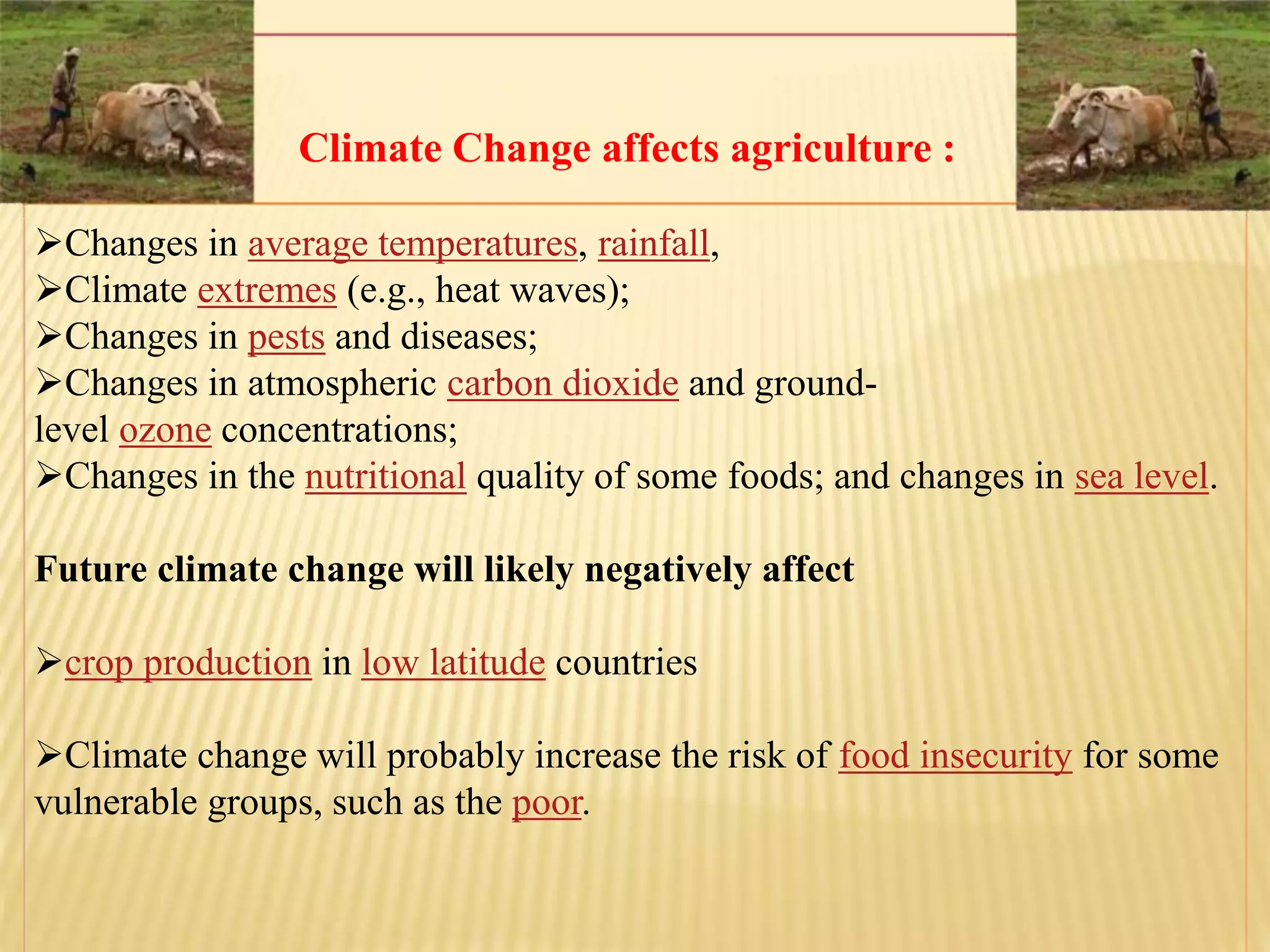 Effect of Climatic Change on Harmful insect pests and Beneficial ...