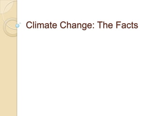Climate Change: The Facts 