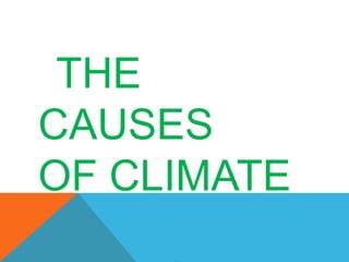 THE
CAUSES
OF CLIMATE
 