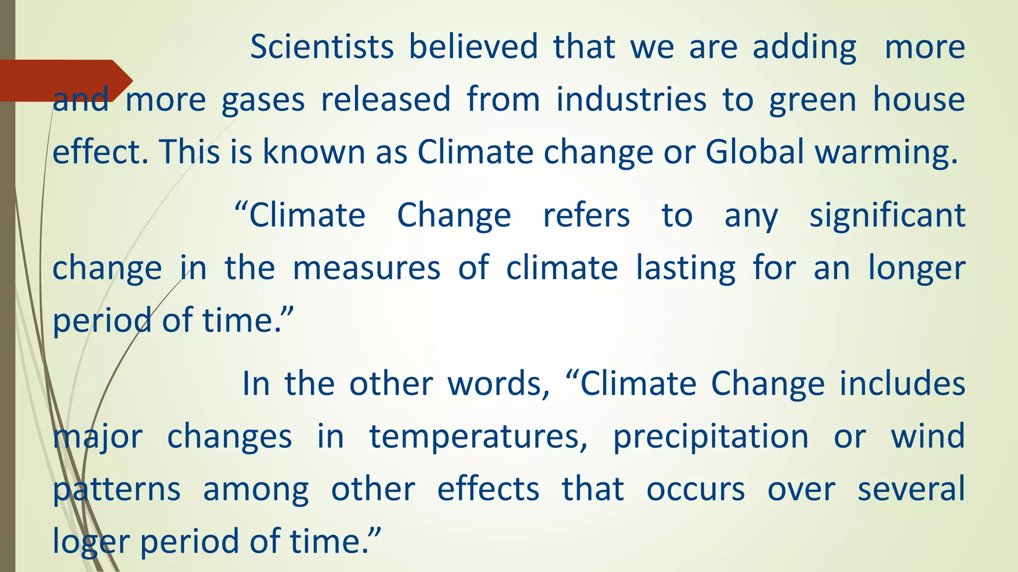 Climate Change A Big Challenge | PPTX