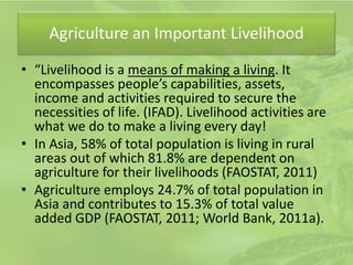 Climate change adaptation and livelihoods in Asia | PDF