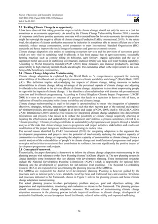 Climate change adaptation mainstreaming at the sub national level ...