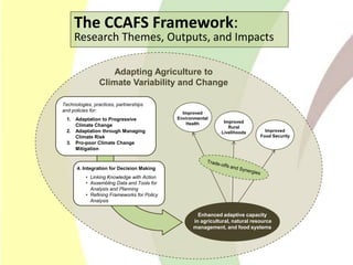 Climate Change Agriculture and Food Security CCAFS CIAT