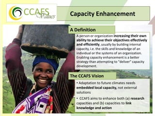 Climate Change Agriculture and Food Security CCAFS CIAT