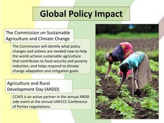 Climate Change Agriculture and Food Security CCAFS CIAT