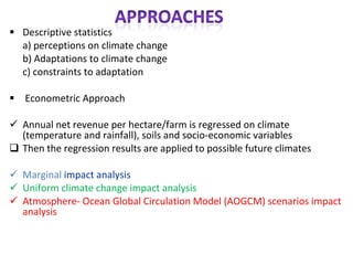 Climate change and agriculture in nile basin of ethiopia | PPT