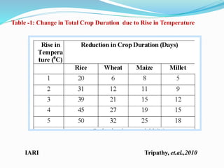 Climate change and agriculture | PPTX