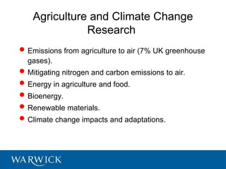 Climate change and agriculture and its .ppt