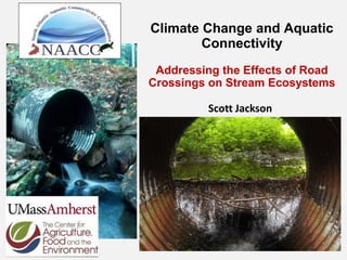 Climate Change and Aquatic
Connectivity
Addressing the Effects of Road
Crossings on Stream Ecosystems
Scott Jackson
 