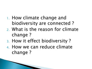 Climate change and biodiversity