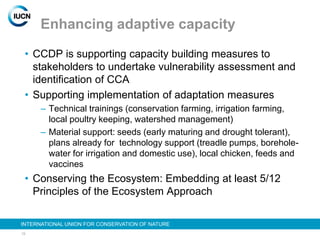 Climate change and development project   iucn - regional workshop
