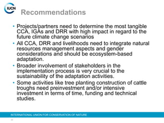 Climate change and development project   iucn - regional workshop