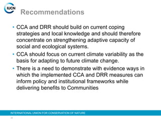 Climate change and development project   iucn - regional workshop