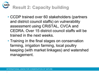 Climate change and development project   iucn - regional workshop