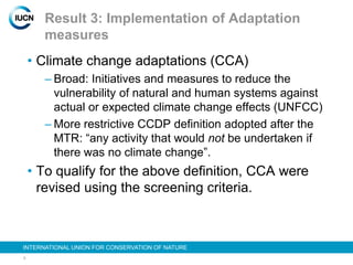 Climate change and development project   iucn - regional workshop