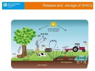 Release and storage of GHG’s
 