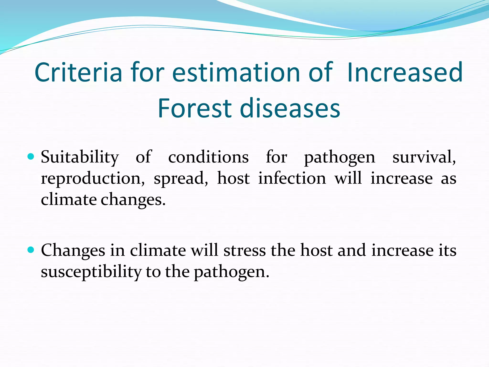 Climate change and forest diseases | PPT