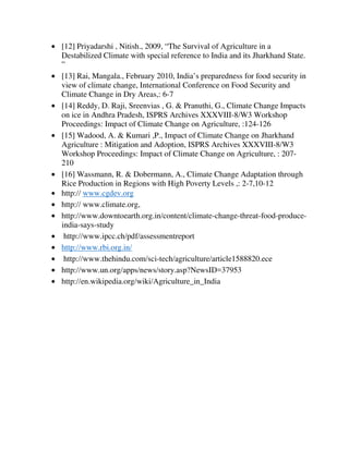 Climate change and its impact on agriculture | PDF