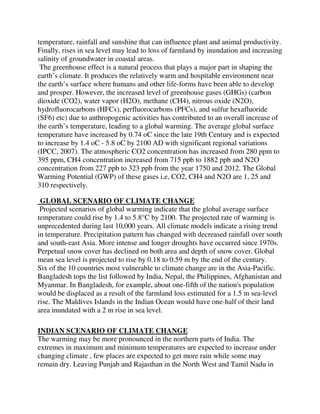 Climate change and its impact on agriculture | PDF