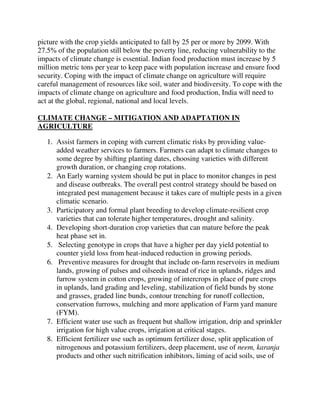 Climate change and its impact on agriculture | PDF