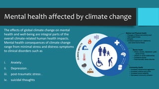 Climate change and mental health | PPTX