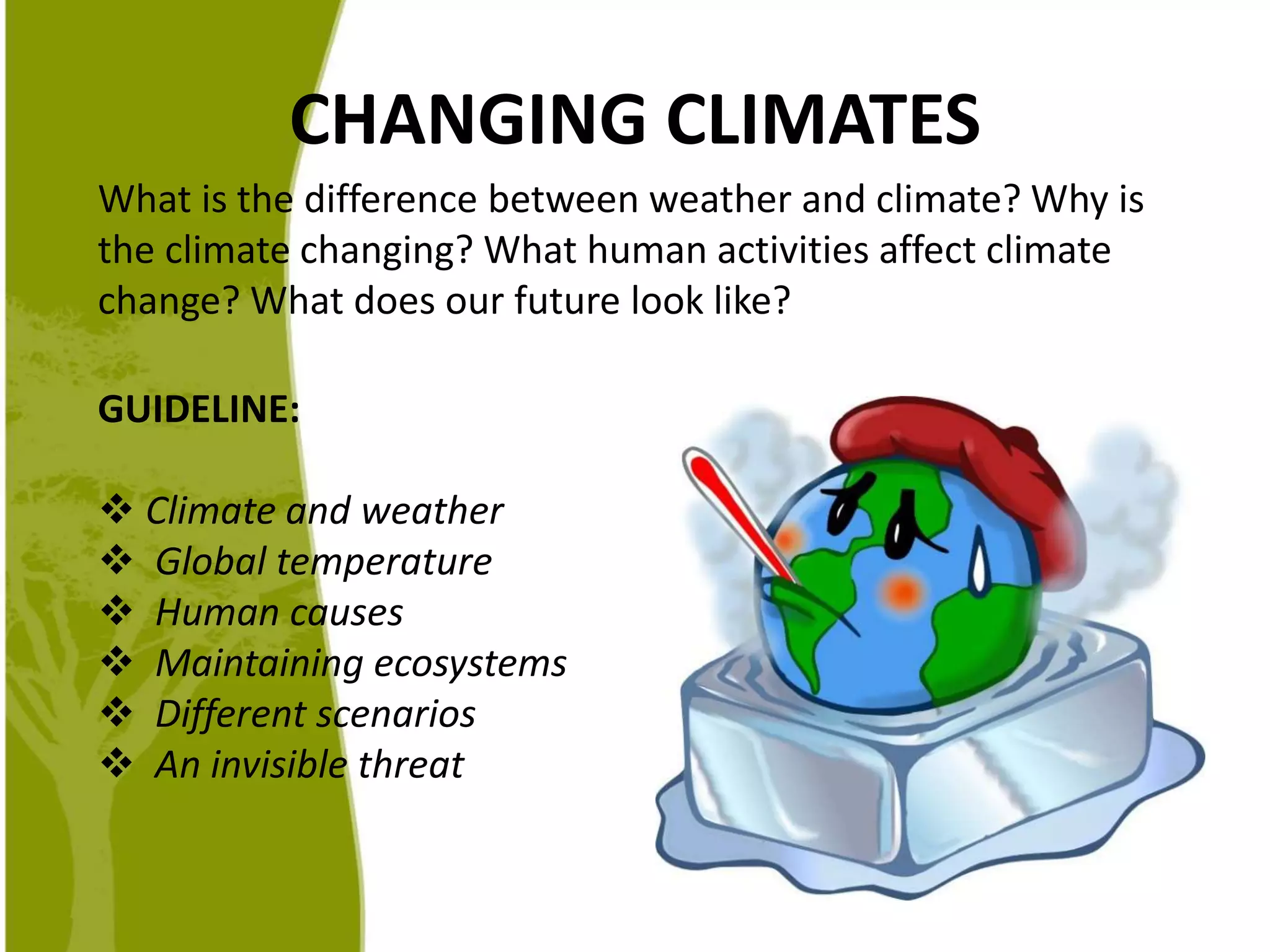 Climate change and prevention of natural disasters | PPTX