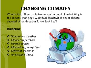 Climate change and prevention of natural disasters | PPTX