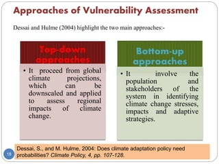Climate change and vulnerability assessment in agriculture | PPTX