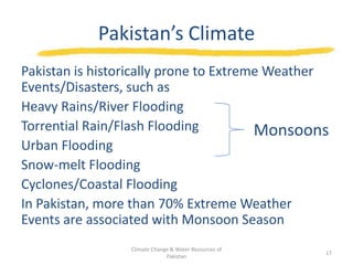Climate Change & Water Resources of Pakistan | PPTX
