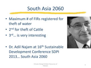 Climate Change & Water Resources of Pakistan | PPTX