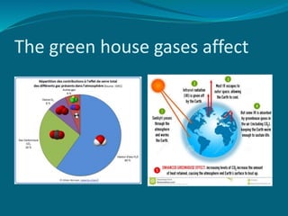 The green house gases affect
 