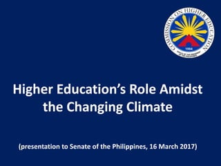 Higher Education’s Role Amidst the Changing Climate