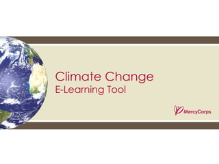 Climate Change E-Learning Tool 