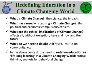 Climate change education  Dominic