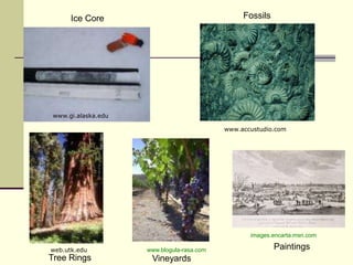 FossilsIce Corewww.gi.alaska.eduwww.accustudio.comimages.encarta.msn.comPaintingsweb.utk.eduwww.blogula-rasa.comTree RingsVineyards