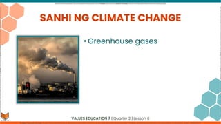 CLIMATE CHANGE values education  grade 7