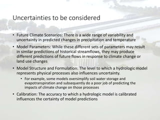 Climate change impact assessment on watershed management | PPTX