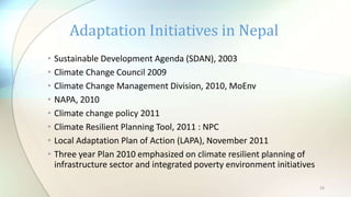 Climate change impacts in nepal and its future | PPTX