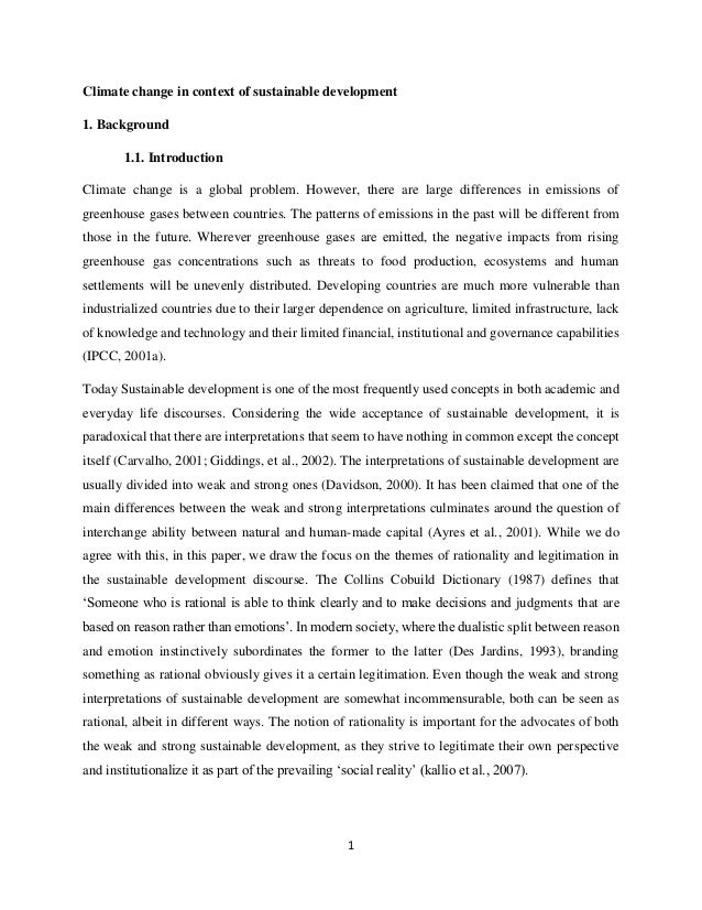Climate change essay