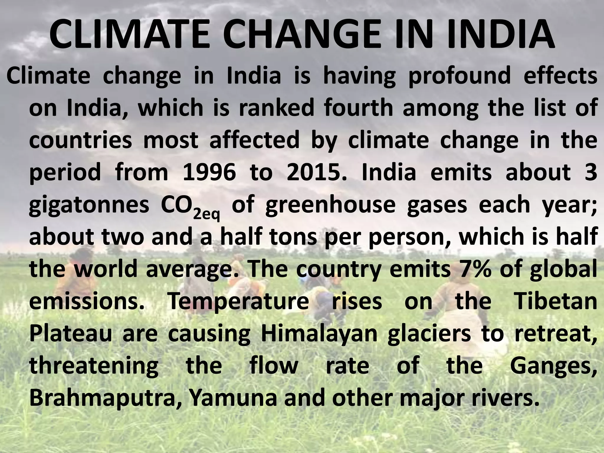 Climate change in india | PPTX