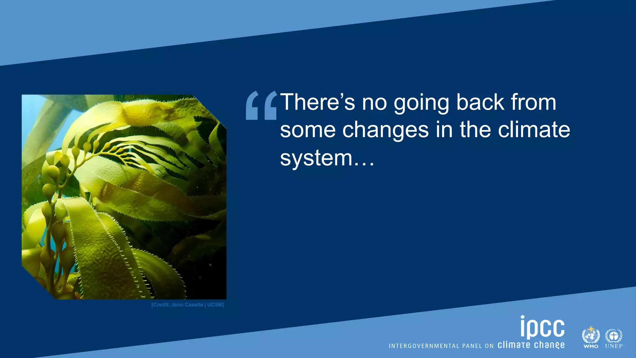 “
There’s no going back from
some changes in the climate
system…
[Credit: Jenn Caselle | UCSB]
 