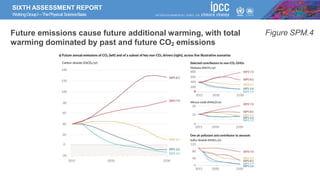 SIXTH ASSESSMENT REPORT
WorkingGroupI –ThePhysical ScienceBasis
Future emissions cause future additional warming, with total
warming dominated by past and future CO2 emissions
Figure SPM.4
 