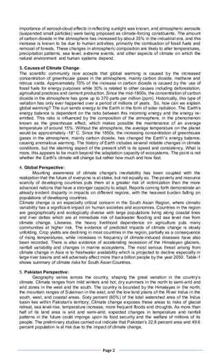 Climate change; its effects on pakistan | DOCX