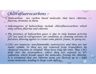 Halocarbon Examples CLIMATE CHANGE, SUSTAINABLE INFRASTRUCTURE | PDF