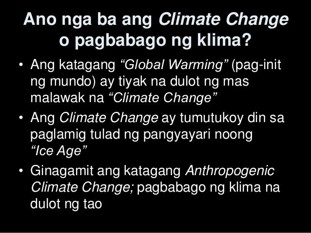 ano ang epekto ng climate change essay tagalog