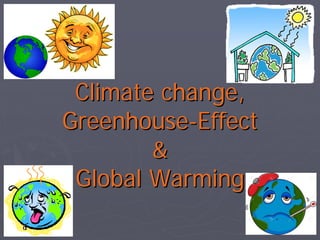 Climate change,Climate change,
GreenhouseGreenhouse--EffectEffect
&&
Global WarmingGlobal Warming
 