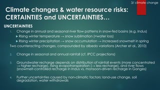 Climate change science, knowledge and impacts on water resources in ...