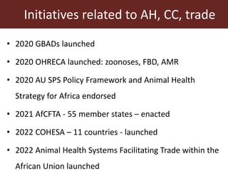Climate change, trade and animal health