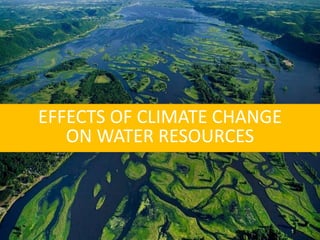 1
EFFECTS OF CLIMATE CHANGE
ON WATER RESOURCES
 